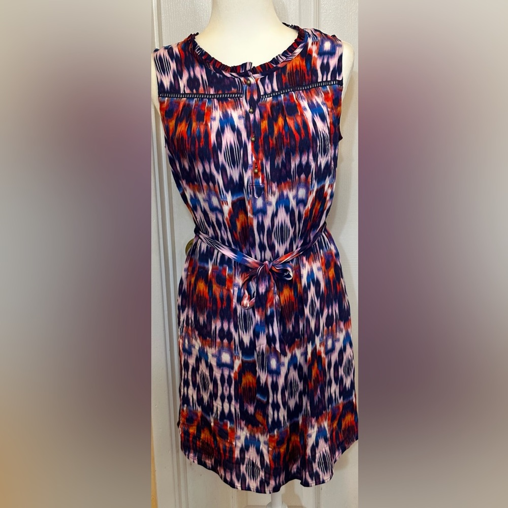 Liz Claiborne Dress purple rust blue petite Small NWT - Picture 4 of 9